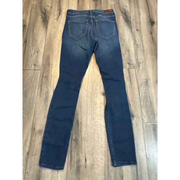 Hollister Womens High-Rise Super Skinny Jeans W26 L30 Distressed Denim Dark Wash - Picture 6 of 7